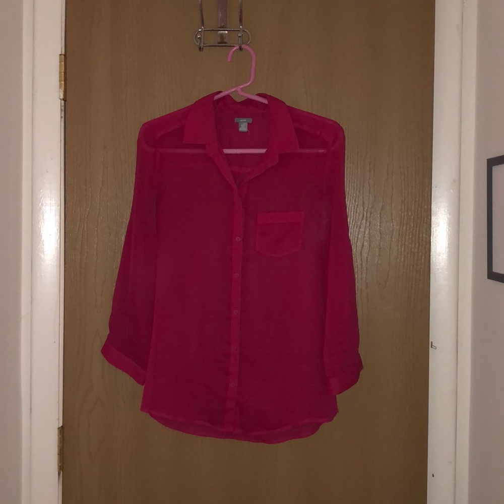 Pink button up